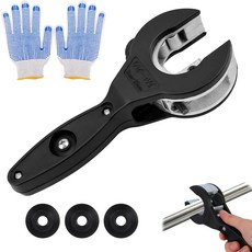 516-1-18 8-29 래칫 파이프 커터 키트 좁은 공간에서 교체용 칼날 3개와 구리 PVC 알루미늄 튜브용 장갑 2개 포함