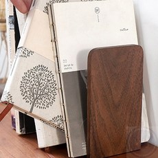 웬카 간이책꽂이 원목 북엔드 13x8