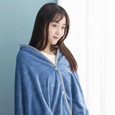 무릎덮개 부드러운 겨울용 담요 블루 학생용 보온 망토형 무릎 덮개 100x150cm 79000EA 1EA