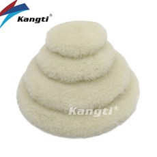 Kangti 3/5/6/7inch 3 헤비 컷 울 폴리싱 패드 DA/Ro 자동차 폴리셔용 고밀도 양고기, [00] 3 inch wool Pad, [00] 5pcs