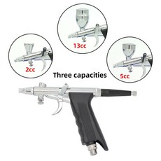 공압 미니 페인트 스프레이 건 도구 자동차 상업 상자 에어 브러시 펜 0.3 노즐, 한개옵션0