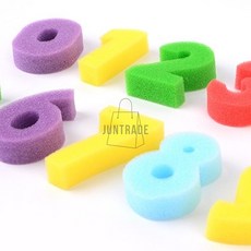 다용도 알파벳 교육용 유아 스펀지붓 폭신폭신스티커 알파벳스폰지, 숫자
