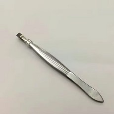 鑷子 拔毛鉗 夾毛工具, 1個, 普質 平口小號1支 a