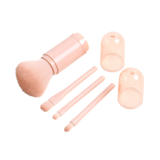 데일리프렌즈 원형통 멀티 메이크업 올인원 브러쉬 4종 세트, 1개, 핑크