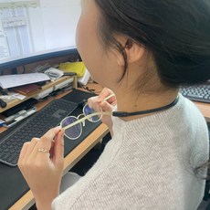 안경 흘러내림 방지 귀걸이형 실리콘 고정 밴드 스트랩 블랙