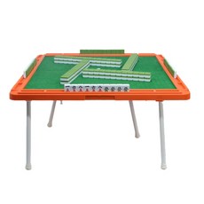 折疊迷你麻將桌 便攜式麻將 露營野餐麻將桌 小型麻將 桌遊, 折疊桌迷你小麻將(附1組牌+骰子), 1個