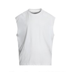 【純棉百搭】運動背心 男士T恤 無袖上衣 坎肩 圓領T恤 寬鬆休閒 純色簡約 夏季透氣 健身運動 日常穿搭