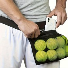 골프 수거가방 운동 테니스공 탁구공 볼픽업 허리가방, 1개, 공 보관 주머니 힙색 블랙