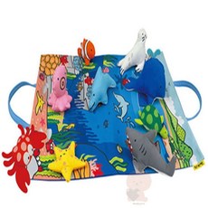 호두상점 케이스키즈 헝겊놀이가방 바다 고래인형