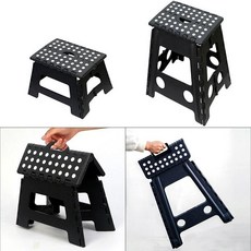 NaOBee 캠핑용 사각 플라스틱 체어 간편 폴딩 접이식의자, 22cm블랙중형