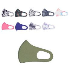 안티바 네오프렌 패션마스크 M 10매 카모 그레이 카모 그린 스타 레트로 노이즈 워터클라우드 OD 그린 네온 핑크 네이비 클라우드 블랙 카모 퍼플, 10개, 1개입