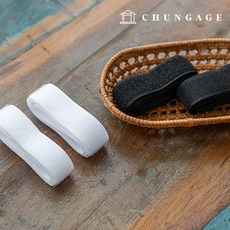 벨크로 찍찍이 2마 재봉용 25mm 벨크로 보들이 까칠이 세트, 2) 블랙, 1개