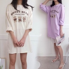 보리맘 허니곰 코튼 긴팔 봄 수유복 티셔츠 귀여운 수유티 ID911