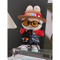 라부부 옷 입히기 트렌디 멜빵바지 세트 + 봉제 인형 1~3세대 공용