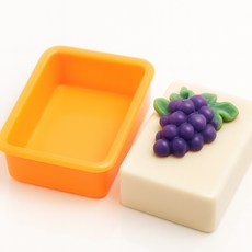 석고방향제몰드 비누몰드-1구(몰드색상랜덤), 직사각몰드(민무늬)