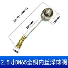 浮球開關 浮球閥 不鏽鋼全銅液壓內絲小孔式自動開關水位控制器 水塔水箱水池, 全銅內絲 2.5寸 DN65