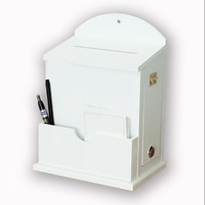 [원진엘앤비]국산 우드 라운드메모꽂이함(화이트)문구선택 30여종, 문구없음