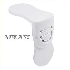 多功能直角兒童安全鎖，抽屜安全鎖，櫃子鎖，冰箱鎖，台灣現貨寄出，防夾手安全鎖, 1個, 多功能圓形單按頭直角鎖, 白色