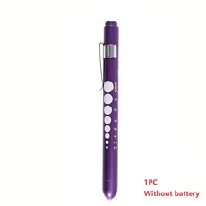 보라색 알루미늄 합금 LED 펜 라이트 - 배터리 미포함, 01 Purple