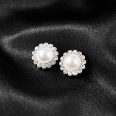 [럭셔리 펄] 대형 진주 다이아 스타일 단추 15mm(NK008)-코트 자켓 트위드 셔츠용 고급 장식 버튼, 16