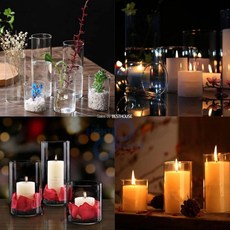 에잇룸 유리 화병 원통 12x30 인테리어유리화병