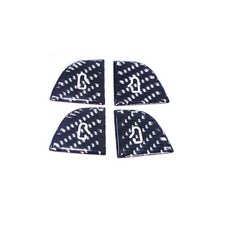 HarmoFolk 테슬라 리뉴드 버전 모델 3 (2023-2025) Y(2025)용 프리미엄 탄소 섬유 도어 버튼 커버 - 부드러운 질감의 보호 필름 (레드/블랙) | 정확한, HarmoFolk 테슬라 리뉴드 버전 모델 3 (202