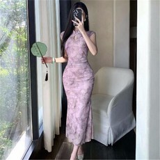 AWBH 新中式復古旗袍連衣裙