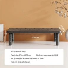 텔레스코픽 조절식 모니터 스탠드 라이저 데스크 PC 화면 홀더 높이 가능한 사무실 수납함 목의 피로 감, 03 2