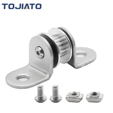 알루미늄 플랫 Ldler 구동 휠 브래킷 포함 들러 풀리 Prusa i3 Z 축 부품용 타이밍 벨트 베어링 하우징 20T, 04 3pcs