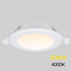 비츠온 LED 다운라이트 3인치 5W 슬림 방습형 매입등, 주백색, 2개