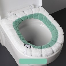 SunburstWonder 가정용 겨울 두툼한 변기 패드 보온 공용 변기 커버 물세탁 가능, 1개, I