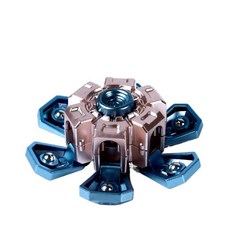 메카 회전 피젯토이 스트레스 완화, 폭발하는 갑옷 손가락 끝의 회전도구 [금색 파란색] O