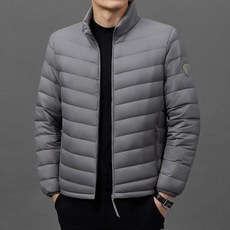 立領防風保暖羽絨外套 - 大尺碼禦寒夾克棉衣