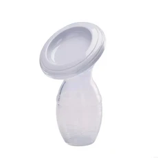 모유수유 수동 실리콘 안티 유출 펌프 신생아 소녀 소년 모유 수유 컵, 04 C115-White 1pcs