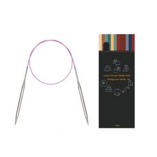 stainless steel 줄바늘(길이65cm/80cm)/고급 줄바늘/이불뜨개바늘, 1개