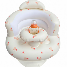 맘스픽 소프트 의자 유아용 아기 도넛튜브, 1개, 하트토끼