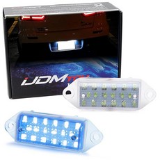 IJDMTOY OEM-Fit 3W 풀 LED 번호판 조명 키트 2001-17 미쓰비시 랜서 및 에볼루션 X와 호환 18-SMD 아쿠아 아이스 블루 LED로 구동, Aqua Ice Blue
