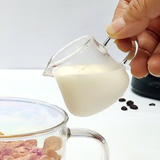 쥬디 눈금형 내열유리 시럽잔 밀크저그 40ml, 투명, 1개