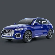 1:24 AUDI Q5 SUV 합금 자동차 모델 다이캐스트 및 장난감 차량 금속 자동차 모델 높은 시뮬레이션 사운드, 02 Blue