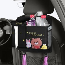汽車座椅後背收納袋 車載椅背掛袋 車內後座置物 車用儲物袋後排 - 臺灣出貨, 1個, 【呆萌一族】支持收納+紙巾抽