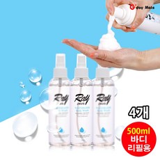 시니어 실버용품 노인 간병 요양 용품 물없이감는샴푸 워터리스 드라이샴푸 병원 환자에게 꼭 필요한 필수품 [그다이마잇], 500ml, 4개