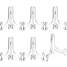 헤스티야 6팩 7인치 이젤 스탠드 디스플레이 디스플레이용 플레이트 홀더 사진 액자 클리어, 6 Pieces, 6 Pieces