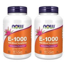 나우푸드 내추럴 E-1000 소프트젤 글루텐 프리, 100정, 2개
