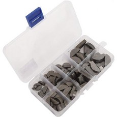 플렉스맨 80개 미터법 목재 래프키 세트 스테인리스 강 반원 목재 래프키 수납함 포함 반달 키 슬라이드 가이드