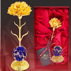 드림로즈 어버이날카네이션 24K 금카네이션 비쥬화병, 레드받침+어버이은혜리본