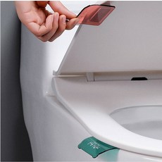 위생 변기 커버 변기커버용손잡이 손잡이 접착식 변기뚜껑, 블루