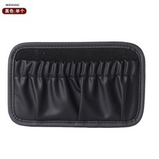 WEIHAO 車載收納袋 汽車儲物袋 粘貼式多功能手機置物袋, 黑色-單個, 1個