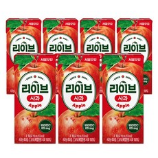 서울우유 리이브 사과 주스, 190ml, 7개