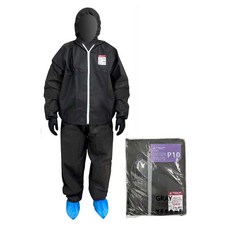 일회용 분진복 방역복 SB보호복 투피스 그레이 1벌, 1개