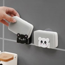 수세미 틈새홀더 거치대 걸이 주방 싱크대, 4큐트멀티홀더-그린